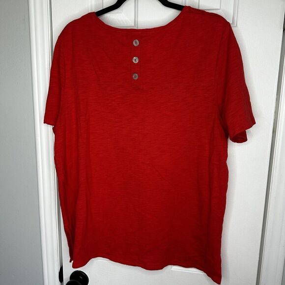 Chico's the Ultimate Tee Women's 3 XL Bright Red Top Lux Quality Pullover Shirt - Picture 6 of 7